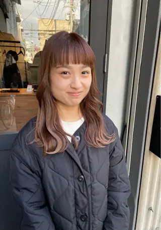 セミロング カラー ボブ／パーマ指名 No. 1🍃れんとのヘアスタイル