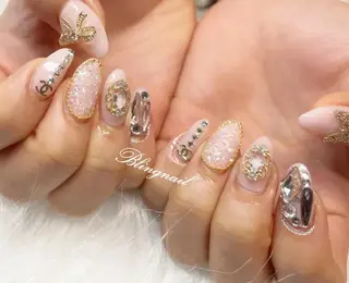 ネイル 23時まで❤︎韓国、 ワンホンネイルのネイルデザイン