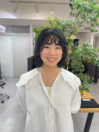 ショート パーマ レイヤーパーマ＊ 顔まわり似合わせのヘアスタイル