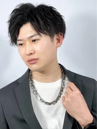 ショート ヘアアレンジ メンズ 理容シャイニー 中里店所属・櫻井 亮汰のヘアスタイル