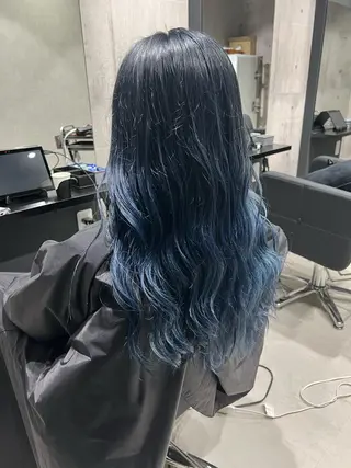 ロング カラー mimiiy梅田 中崎町ハイトーンのヘアスタイル
