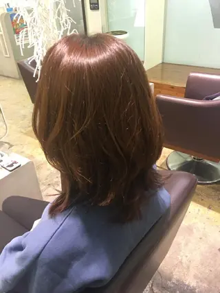 ミディアム カラー パーマ 中村 碧のヘアスタイル