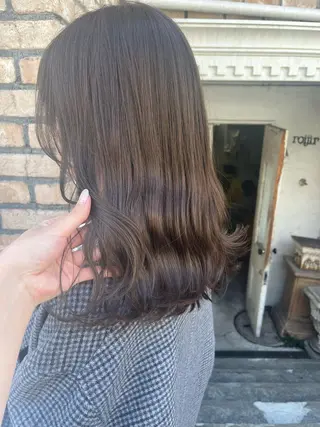 ロング カラー パーマ ヘアアレンジ レイヤー/グレージュ 🤍奥開梨恵のヘアスタイル