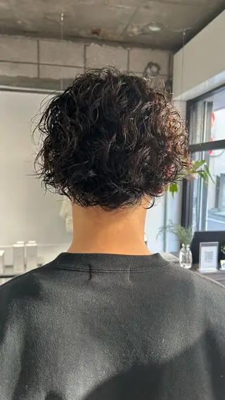 ショート パーマ メンズ fifth 原宿　【フィフス】所属・fifth/メンズ パーマ/川﨑泰就のヘアスタイル