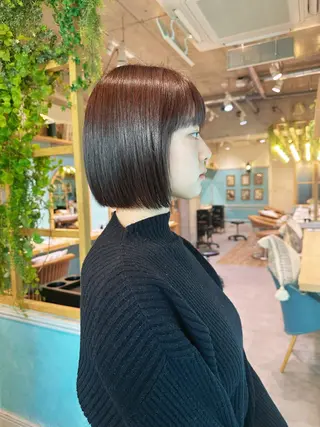 ショート 縮毛矯正　髪質改善 韓国風レイヤー　吉田のヘアスタイル