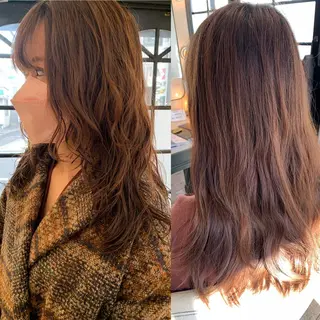 セミロング カラー パーマ ヘアアレンジ メンズ キッズ ネイル マツエク・マツパ アイブロウ rewards成城学園前店所属・hiro【沿線で叶う 似合わせhair】のヘアスタイル