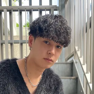 ショート カラー パーマ ヘアアレンジ メンズ 亀井隆汰/メンズ専門 パーマ特化美容師のヘアスタイル