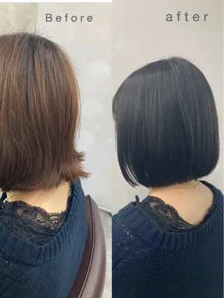 ショート カラー ブリーチ&似合せボブ 田中寛十のヘアスタイル