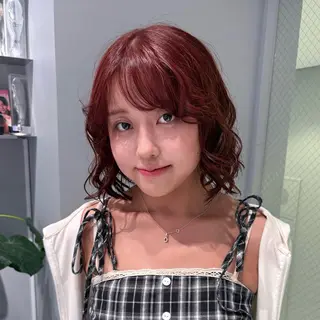 ミディアム カラー 菜々🫧新宿 透明感ケアブリーチのヘアスタイル