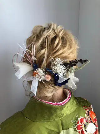 ミディアム ヘアアレンジ charm《銀座》 ヘアセット/縮毛矯正のヘアスタイル