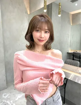 ショート カラー 莉乃/縮毛矯正/髪質 改善/艶カラーのヘアスタイル