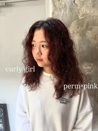 ミディアム カラー パーマ 🍀艶髪・透明感🍀 TATSUKIのヘアスタイル