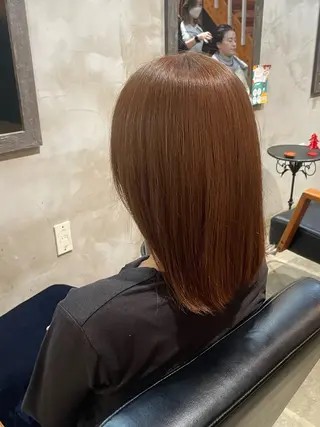 カラー 🐾及部 艶髪|艶 カラーショート|ボブのヘアスタイル