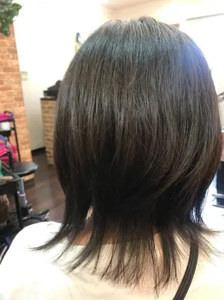 ミディアム パーマ 桧山 真のヘアスタイル