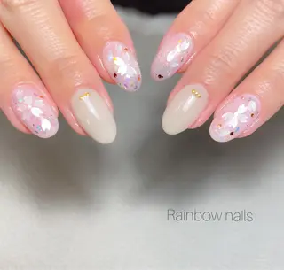 ネイル Rainbow nailsくろちゃんのネイルデザイン