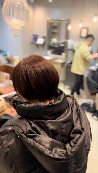 ショート カラー レイヤー/透明感/髪 質改善/メンズ/佐藤のヘアスタイル