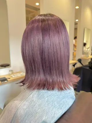 セミロング カラー ヘアアレンジ Design Color🐰アユミのヘアスタイル