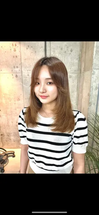 ロング カラー ヘアアレンジ 切りっぱなしボブ/ デザインカラー店長のヘアスタイル