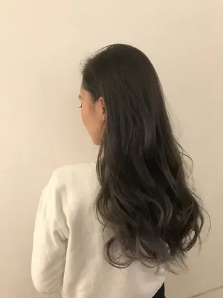 ミディアム カラー パーマ 小顔カット✨ 透明感カラー/村上のヘアスタイル