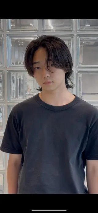 ロング パーマ メンズ 小尾 優然のヘアスタイル