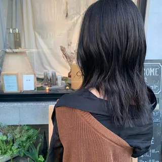 セミロング 艶髪color💎髪 質改善ストレート大吉のヘアスタイル