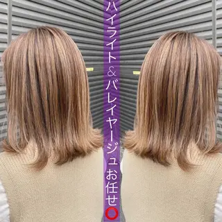 ミディアム カラー あざと可愛い❤️ 髪質整形💊 輝のヘアスタイル