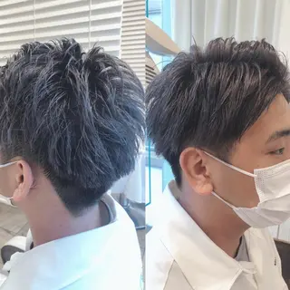 ショート カラー パーマ メンズ メンズサロン💈 吉岡陽【中野】のヘアスタイル