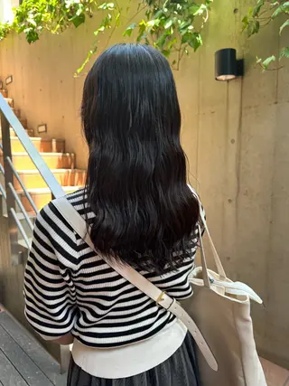 セミロング コテ巻き風/ボブ パーマ🌼杉田 萌恵のヘアスタイル