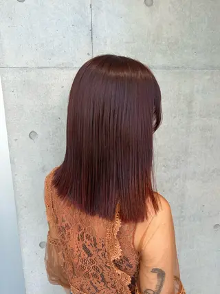 ミディアム カラー ヘアアレンジ ボブ艶モテカラー🫧 カリンのヘアスタイル