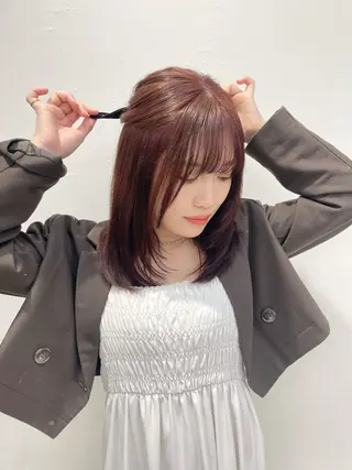 ミディアム カラー 透明感カラー 🩰あさのヘアスタイル