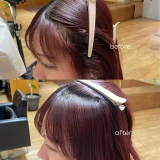 ミディアム パーマ 縮毛矯正/レイヤー 🌙ひかるのヘアスタイル