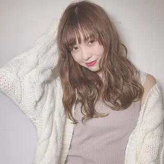 ロング 店長/mao/ 前髪/顔周りカットのヘアスタイル