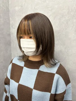 ミディアム NUMBER 天王寺YUYAのヘアスタイル