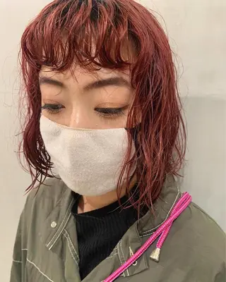 ミディアム カラー パーマ 優作 〜圧倒的信頼〜のヘアスタイル