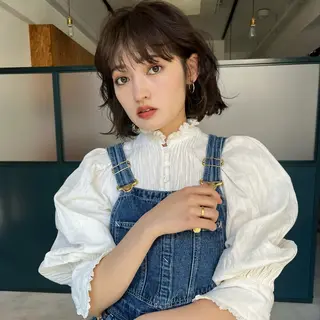 ショート パーマ 暖色/パーマ 🌼クニトウメイのヘアスタイル