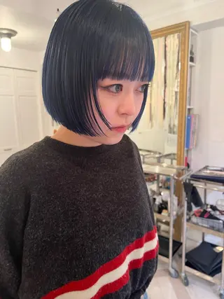 カラー ブリーチカラー🎀 韓国風/寺門美優のヘアスタイル