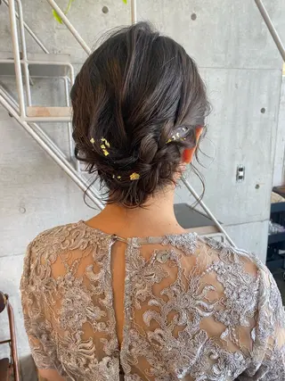 ミディアム カラー パーマ ヘアアレンジ モリモト サナのヘアスタイル