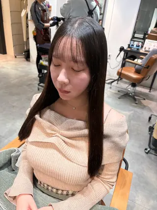 ロング こうき/前髪割れ癖 改善/カット/カラーのヘアスタイル