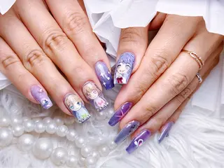 ネイル ☁️Minmin Tsuki💙🩵のネイルデザイン