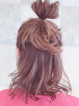 ミディアム カラー ヘアアレンジ knock【ノック】所属・烏丸韓国ヘア🇰🇷 ayaka🎀のヘアスタイル