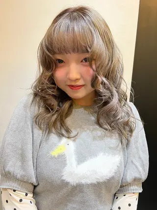 ミディアム 🍒暖色/艶カラー/ moe🍒のヘアスタイル