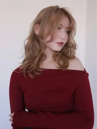 ミディアム カラー ナガミネアリサ/ 学芸大学/海外ヘアのヘアスタイル