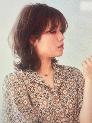 ミディアム カラー パーマ ✂️ワタナベ コウジ✂️のヘアスタイル