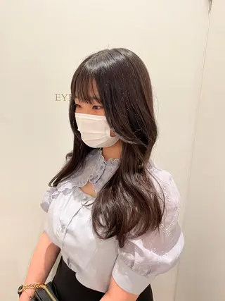 ロング カラー ヘアアレンジ 艶カラー/髪質改善 顔まわり/内藤　輝のヘアスタイル