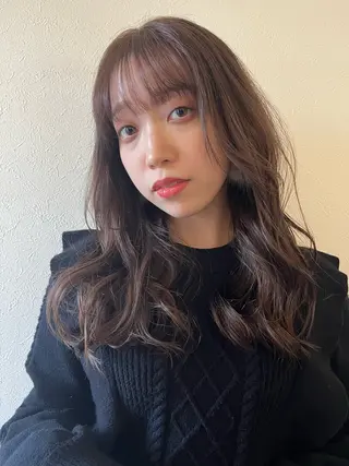 ロング カラー ヘアアレンジ 上品な暖色/丸みボブ Chie🪷のヘアスタイル