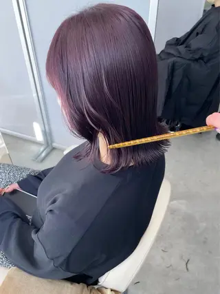 ミディアム カラー 前田 陽南子のヘアスタイル