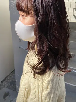 セミロング カラー ヘアアレンジ satsuki 暖色・ブラウンカラーのヘアスタイル