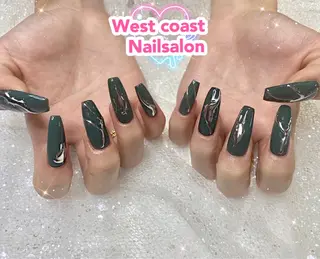 ネイル リボン、ガーリー パーツ放題専門店のネイルデザイン