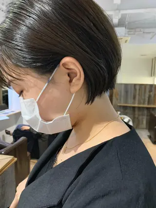 ショート カラー パーマ パーマ/透明感カラー /ボブ/吉田一生のヘアスタイル