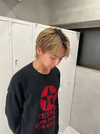 メンズ りおな/エクステ /ミルクティーカラーのヘアスタイル